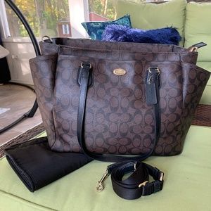 Signature Canvas(pattern) Coach Diaper Bag